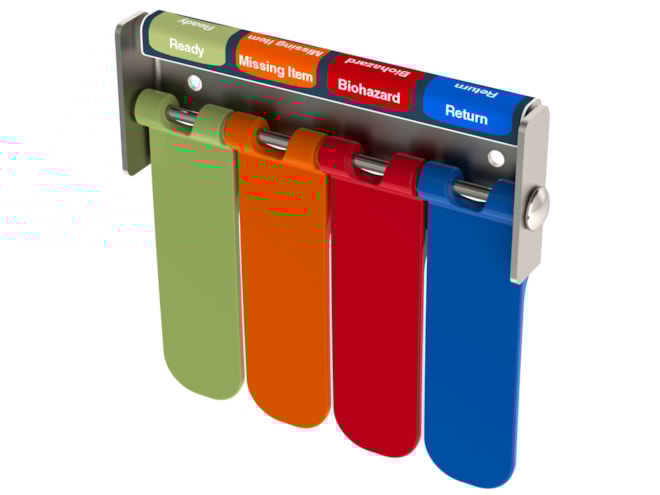 Metro CVFLAGS CaseVue Surgical Case Cart Color Flag System