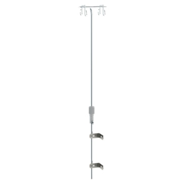 Metro FL317 Flexline 4-Hook IV Pole with Cart Mount
