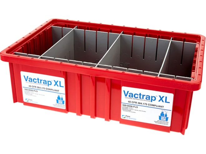 Foxx Life Sciences Vactrap Red Bin with Dividers
