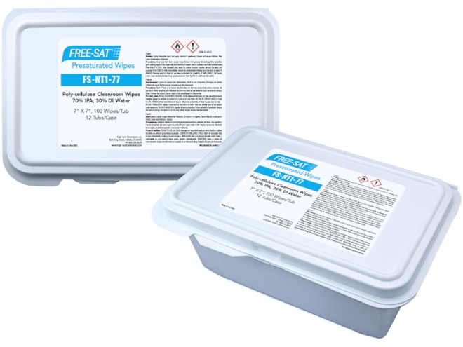 High-Tech Conversions 7x7in FREE-SAT 70% IPA Poly-Cellulose Wipes