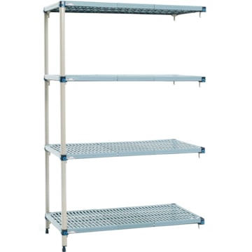Metro MetroMax Q 4 and 5 Shelf Plastic Industrial Shelving Add-On Units