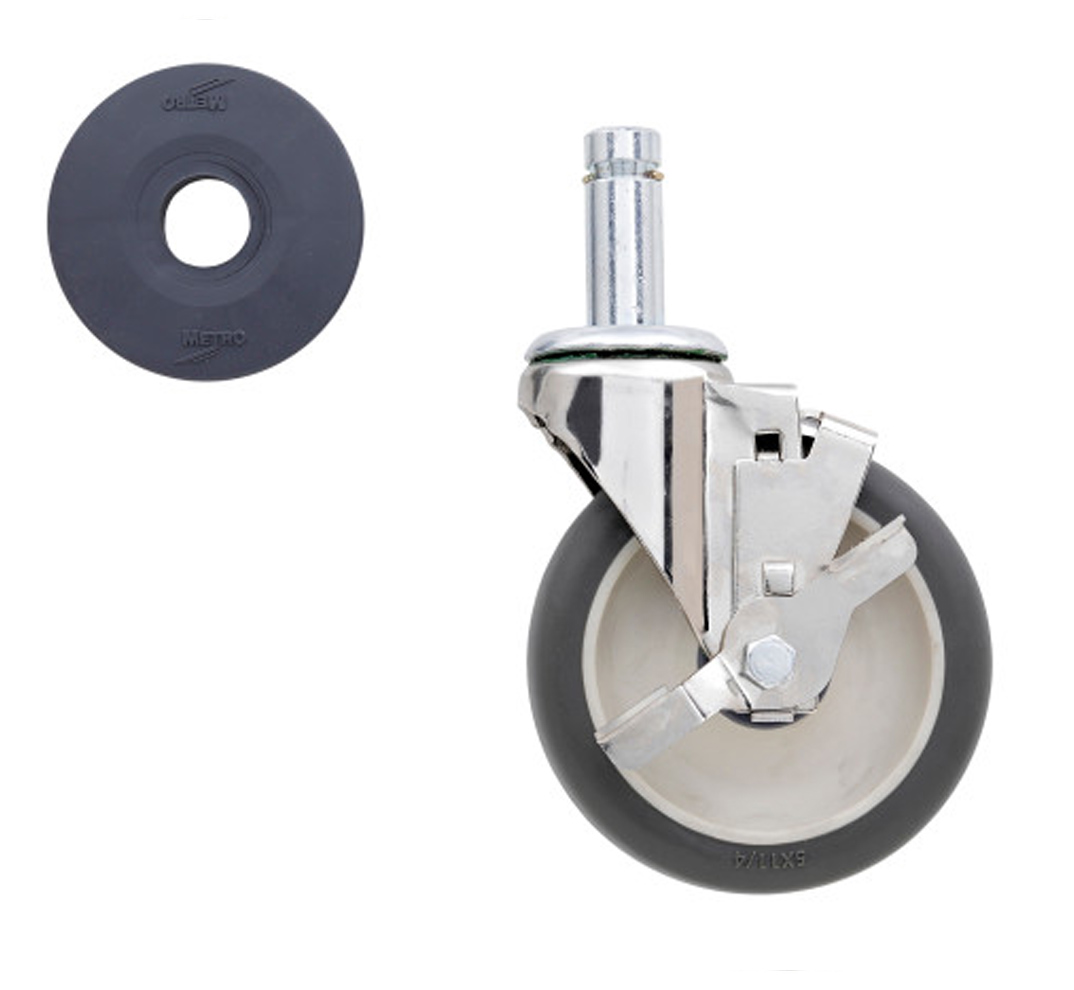 Metro Plated Swivel Stem Worktable Caster