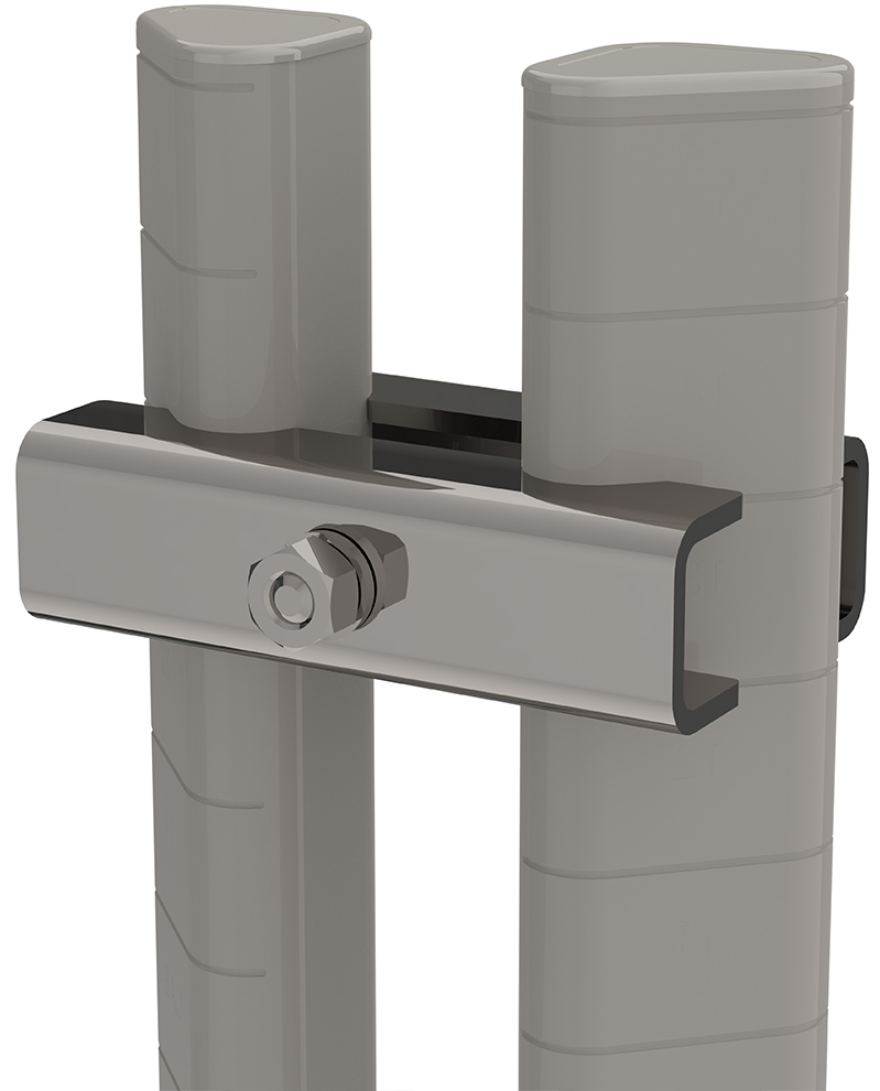Metro Stainless Steel Post Clamp for Seismic Shelving