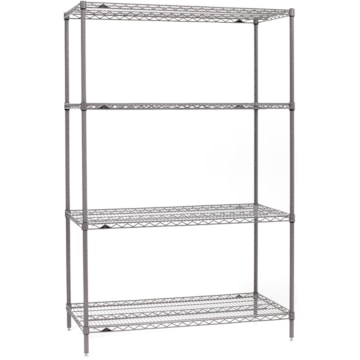 Metro Super Erecta 4-Shelf Starter Unit with Gray Epoxy Finish