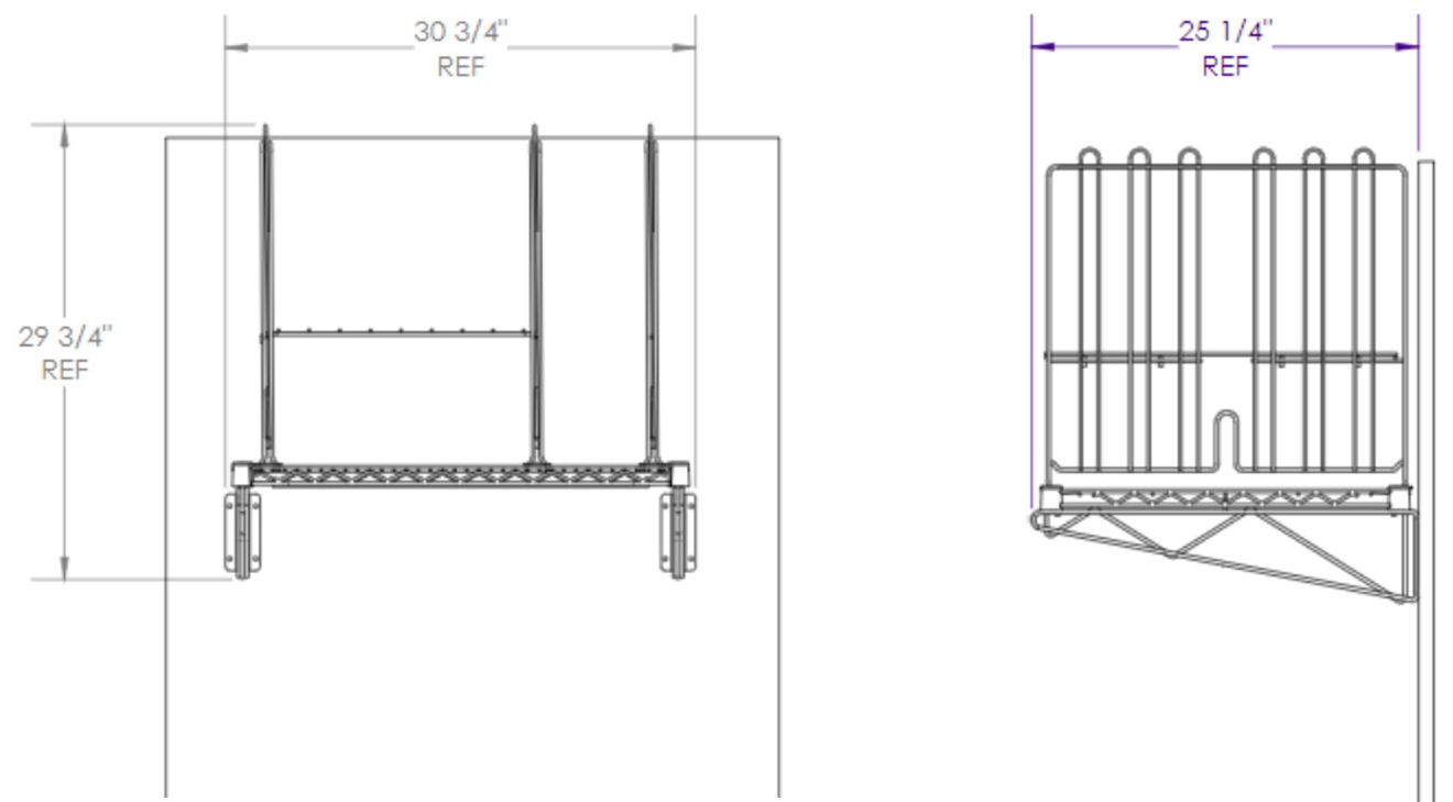 Metro Wire Overhead Storage Shelf with Dividers