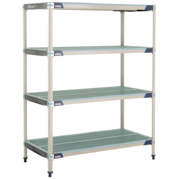 Metro MetroMax i 4 and 5 Shelf Plastic Industrial Shelving Starter Unit