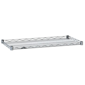 Metro Super Erecta Drop Mat Wire Display Shelf with Chrome Finish