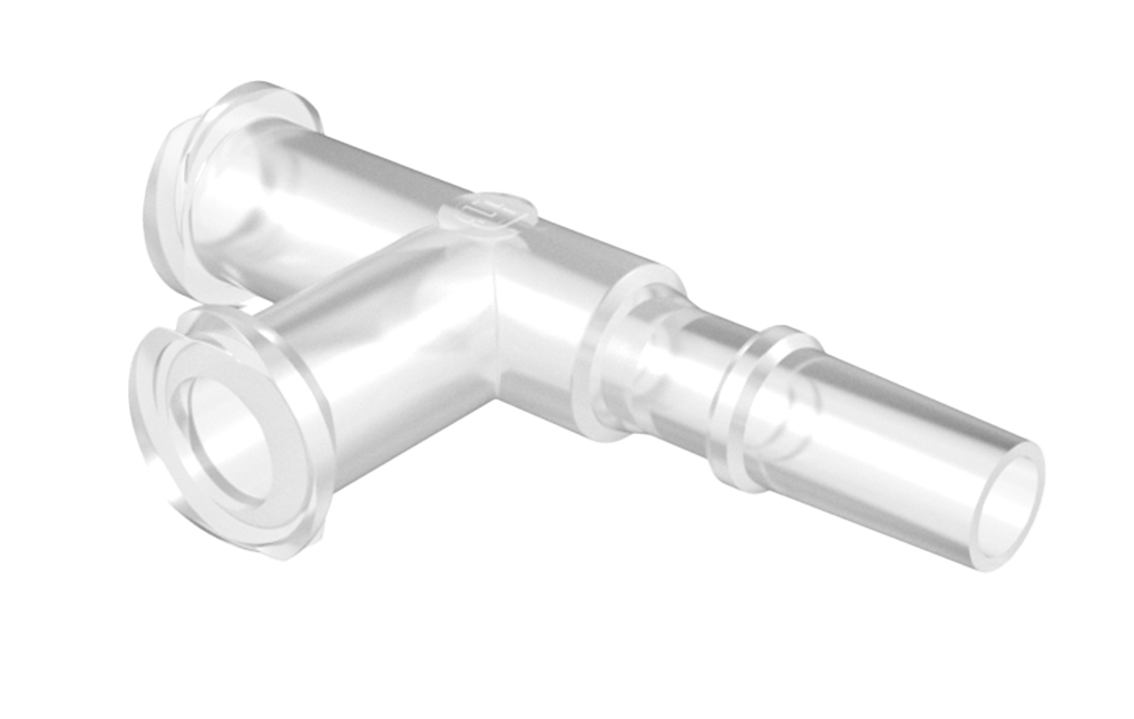 Eldon James Luer Female Tee to Male Rotating Luer Lock