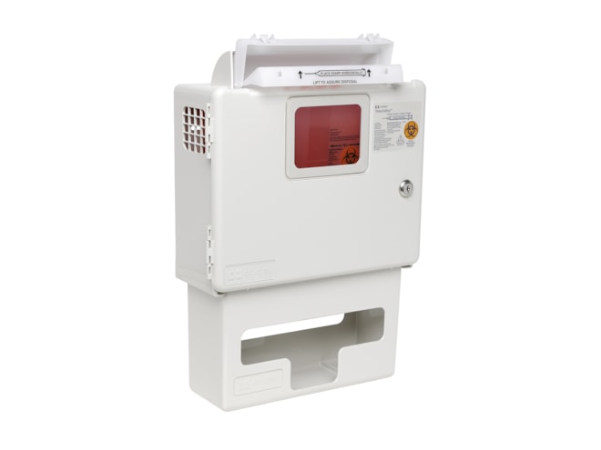 Metro Flexline / Lifeline FL251 Lockable Sharps Container with Glove Box