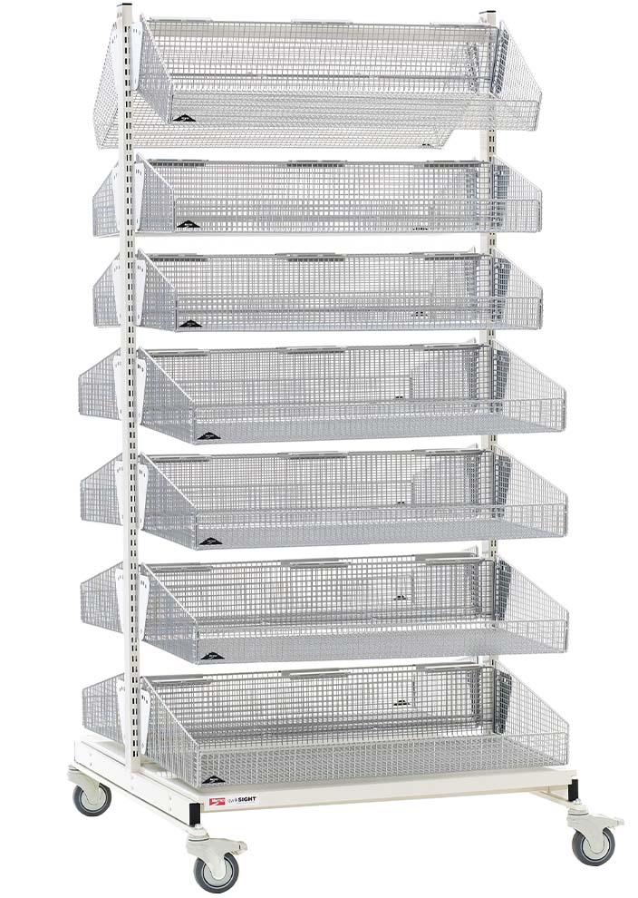 Metro qwikSIGHT Double-Sided Basket Shelving Unit
