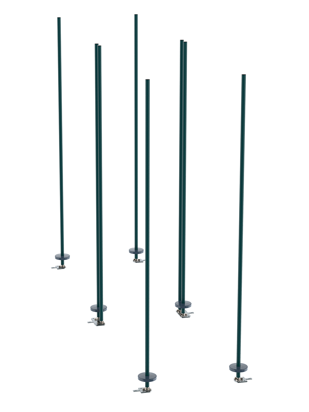 Metro qwikTRAK Floor Track Shelving Double Deep Stationary Intermediate Unit Kit