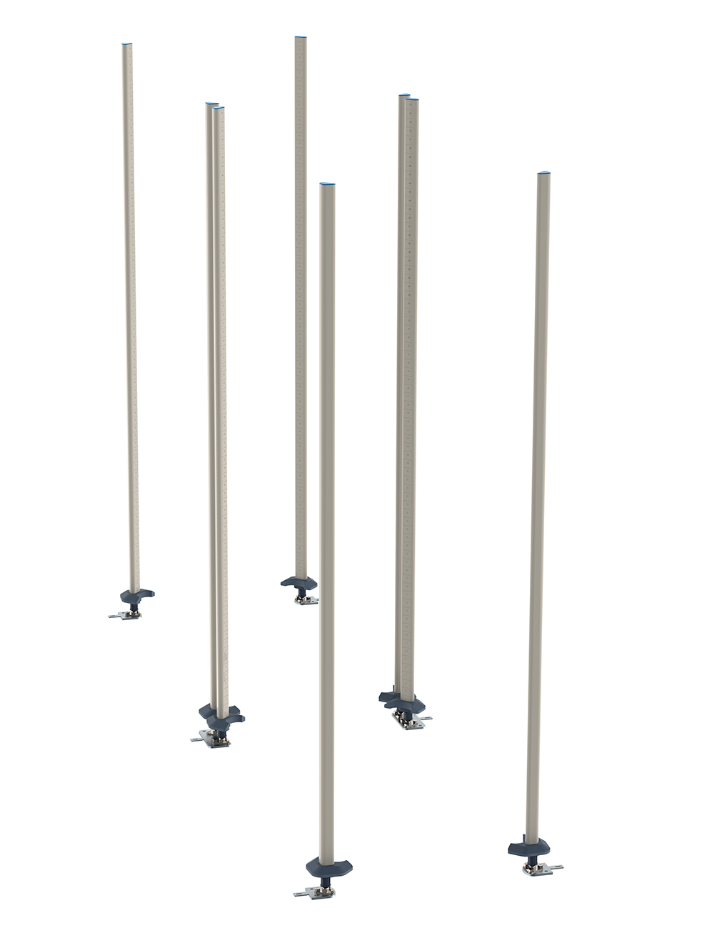 Metro qwikTRAK Floor Track Shelving Double Deep Stationary Intermediate Unit Kit