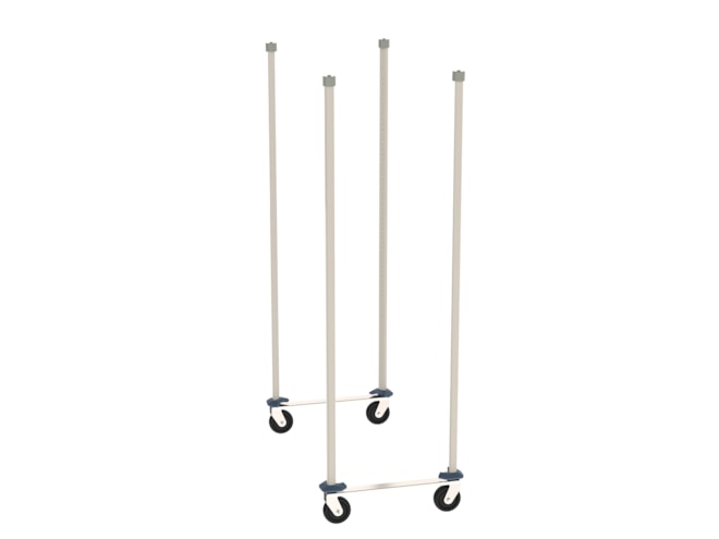 Metromax Clips Metro Top-Track Mobile Unit Kit for Metromax Shelving | Shelving ...