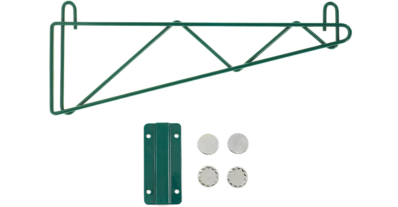 Olympic Single Support Direct Wall Mount, Green Epoxy