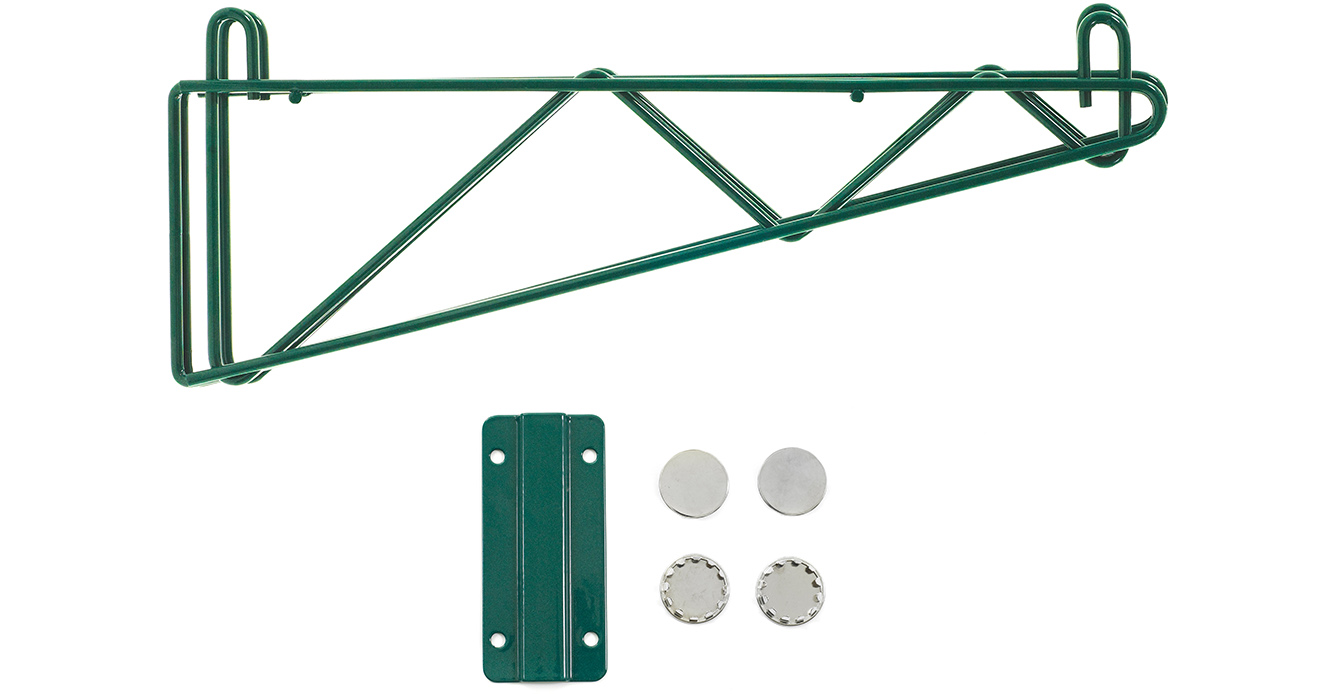 Olympic Double Support Direct Wall Mount, Green Epoxy