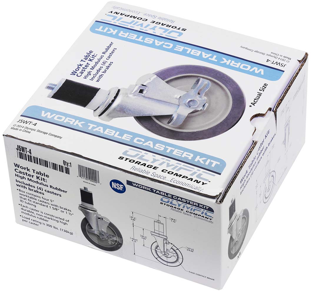 Olympic High Modulus Rubber Swivel/Brake Expandable Stem Casters