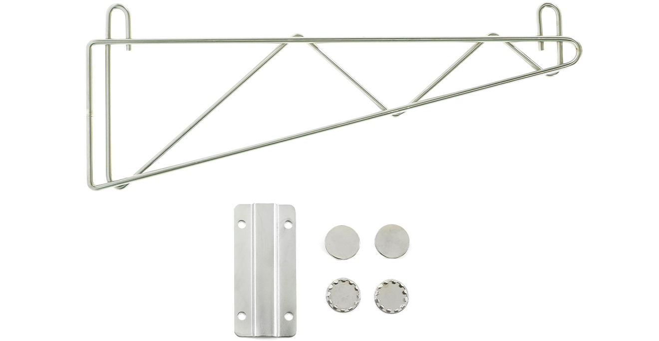 Olympic Single Support Direct Wall Mount, Chrome
