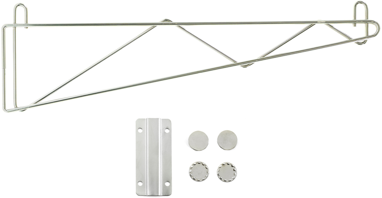 Olympic Single Support Direct Wall Mount, Chrome