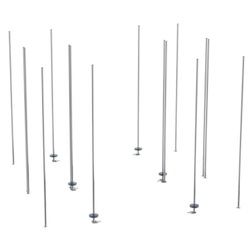 Metro qwikTRAK Floor Track Shelving Double Deep Stationary Intermediate Unit Kit