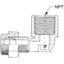 Saint-Gobain PharmaFluor Elbow Adapter Female Fitting technical drawing