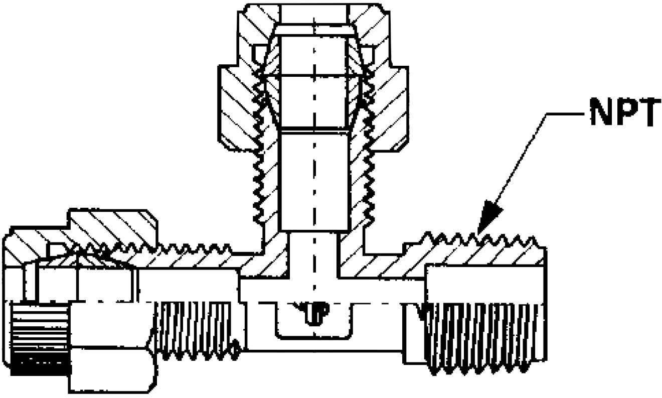 Saint-Gobain PharmaFluor Male Run Tee Fitting