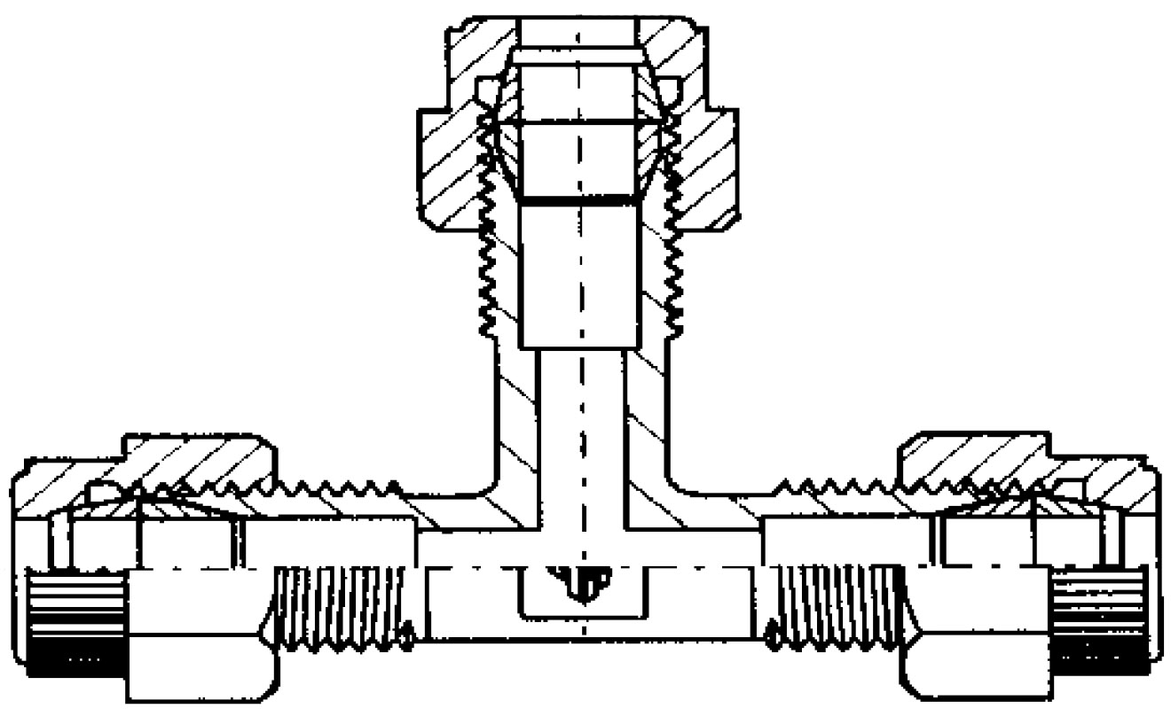 Saint-Gobain PharmaFluor Union Tee Fitting