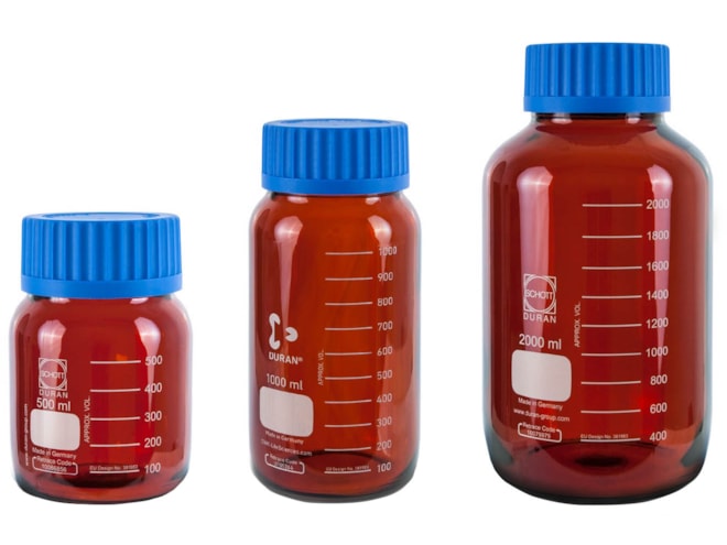 Lab Bootle SCAT Lab Safety Duran Wide Neck Laboratory Bottle | Media Bottles ...