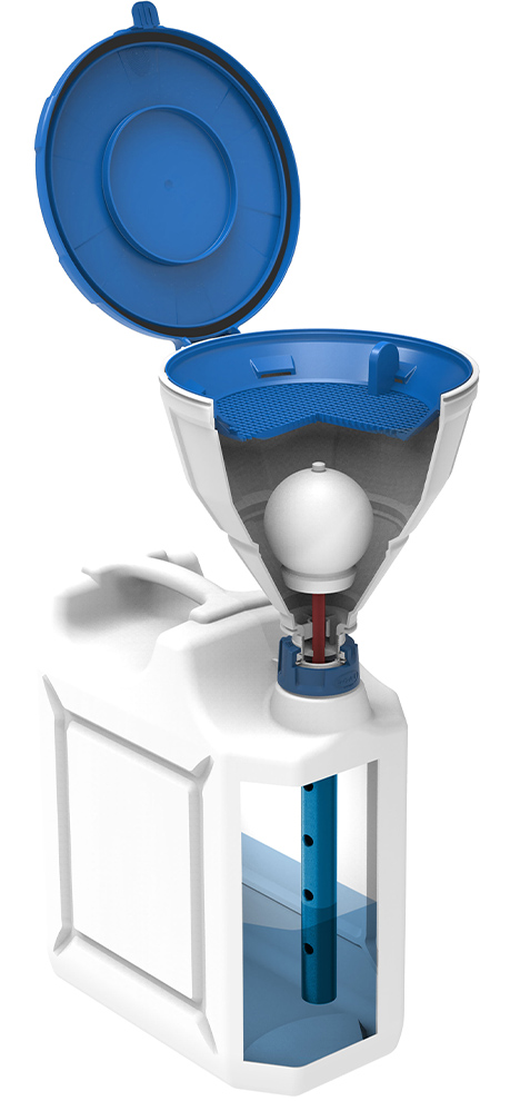 SCAT Lab Safety S60/61 ARNOLD Safety Funnel with Ball Valve